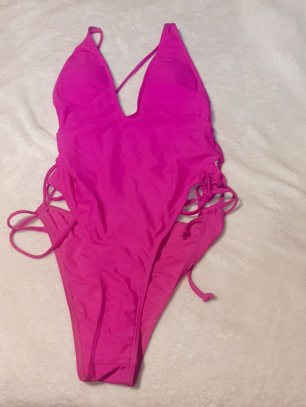 Hot Pink One-Piece Swimsuit Size Large